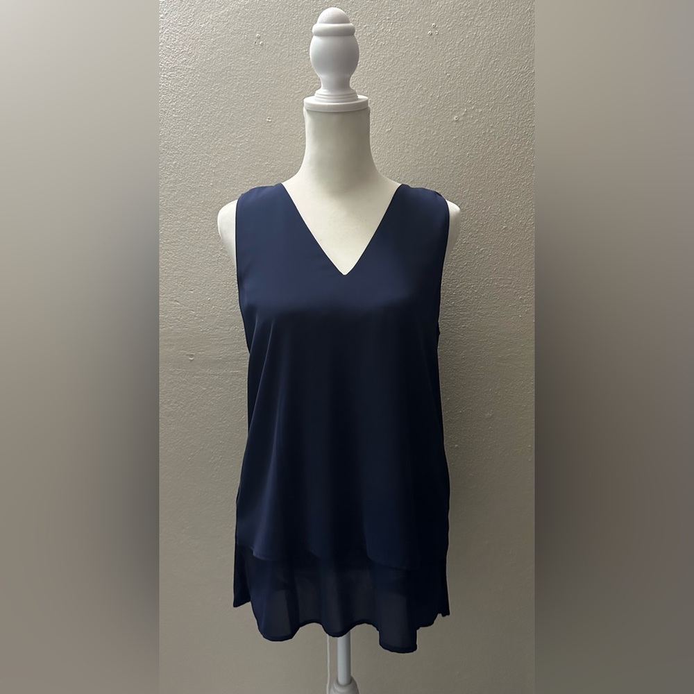 Michael Kors Navy V-Neck Blouse
